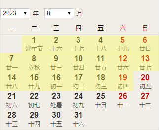 2023年三伏天时间表，7月11日-8月19日，共40天插图