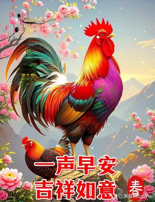 鸟语花香，生肖鸡的春日象征插图