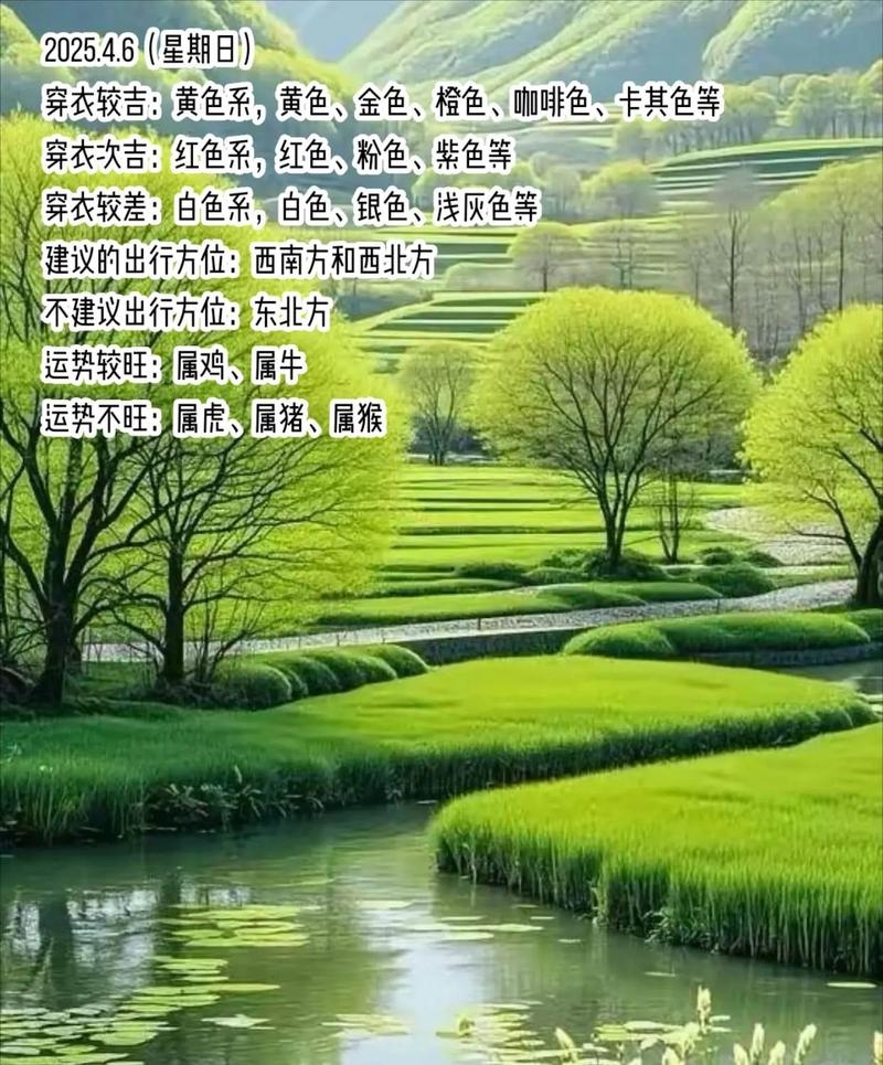 4月4日五行穿衣指南，绿色为主，助你运势旺盛插图