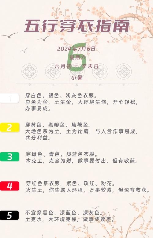 7月6日五行穿衣指南插图