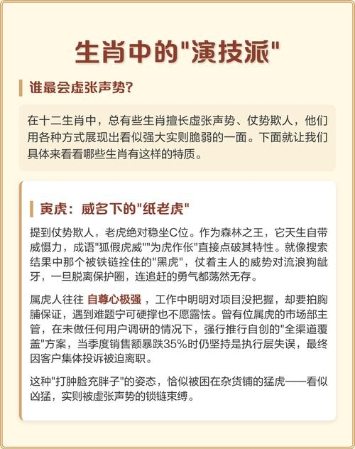 虚张声势打一个生肖插图