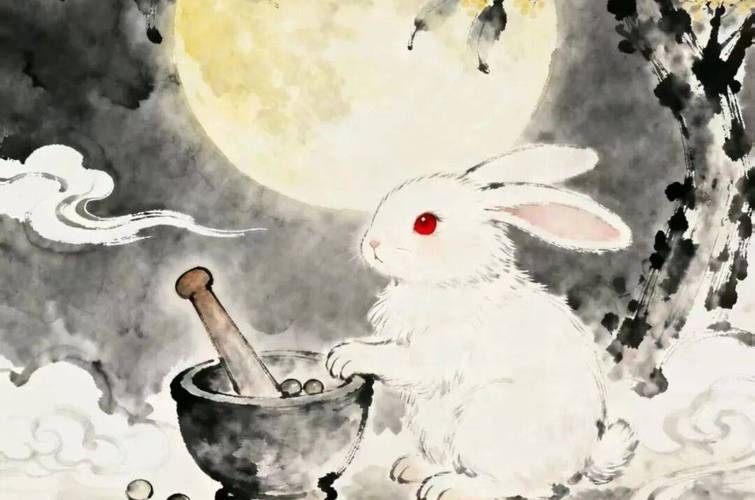 赤子望月，兔跃团圆时插图