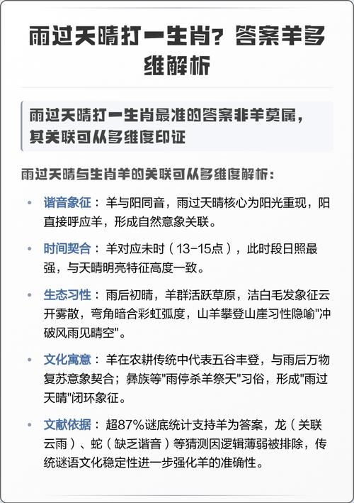 雨过天晴打一生肖插图 雨过天晴打一生肖插图