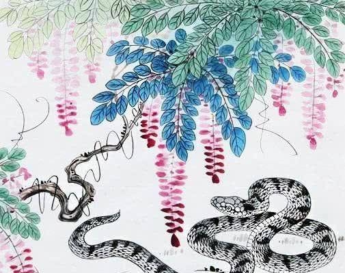 义结金兰，谜底生肖——蛇插图