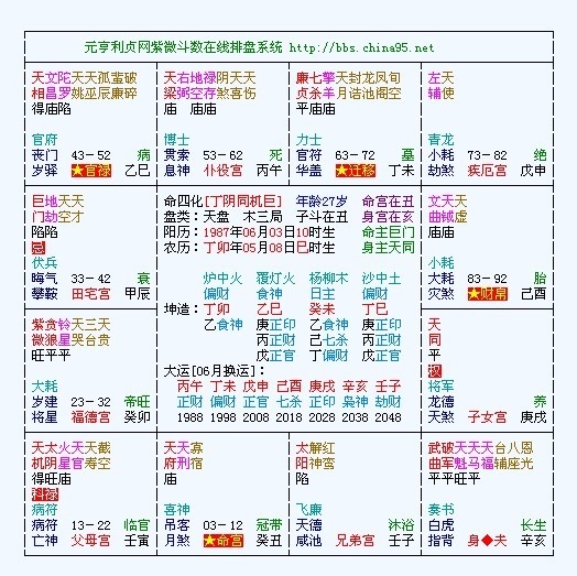 元亨利贞紫微斗数解析插图