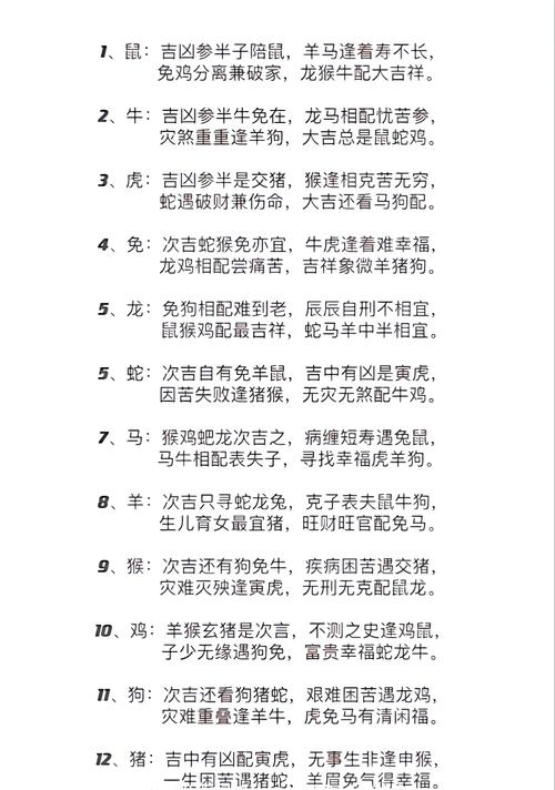 一厢情愿生肖配对、十二生肖起源及特点插图