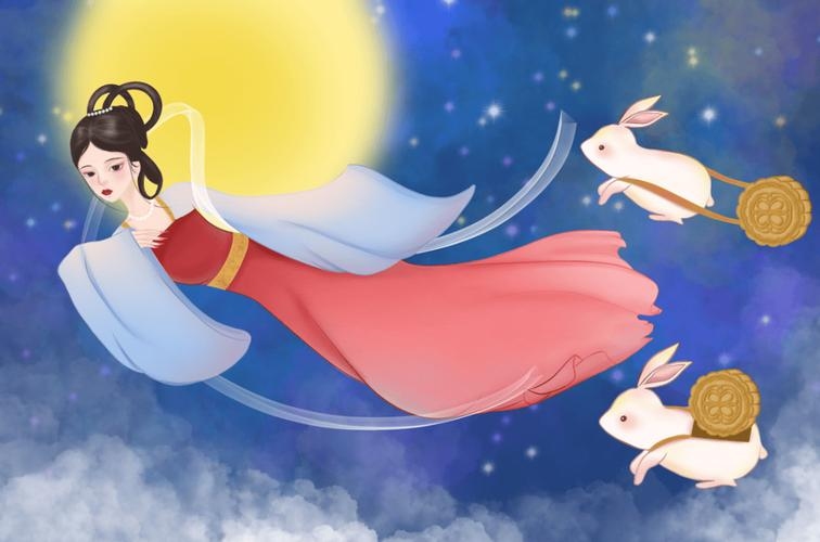 中秋佳节桂花香,生肖兔与嫦娥相伴插图 中秋佳节桂花香,生肖兔与嫦娥相伴插图