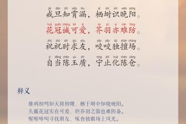 春色破晓明，鸡是生肖之首-方知甜