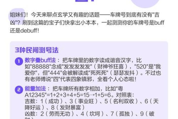 车牌吉凶测试，选号有讲究，助您好运连连！-方知甜