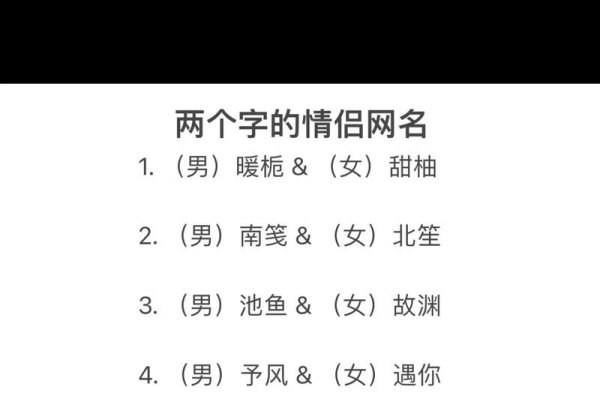 二字情侣名，仙气撩人-方知甜