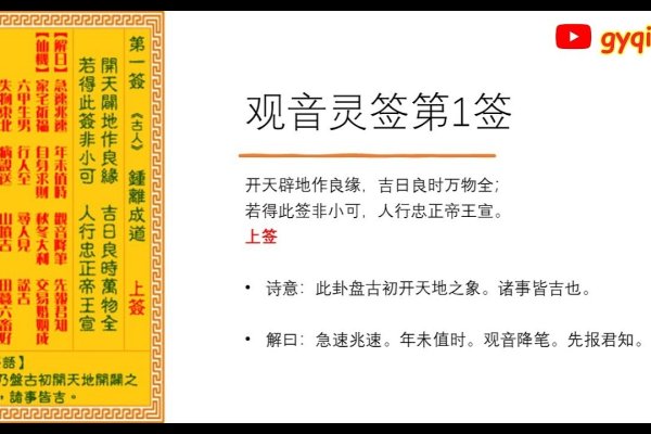 观音灵签在线抽签解签详析-方知甜
