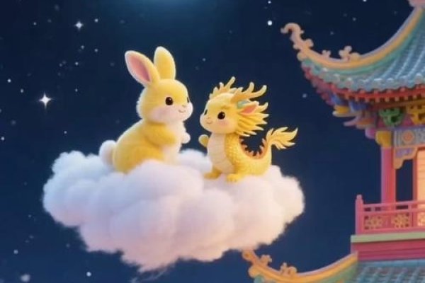 明湖晓月映生肖，兔跃龙舞共春朝-方知甜