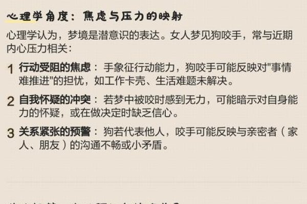 梦见被狗咬手，寓意与心理解析-方知甜