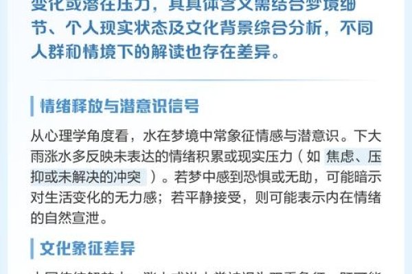 梦见发大水是什么征兆？解析梦境背后的水灾智慧-方知甜