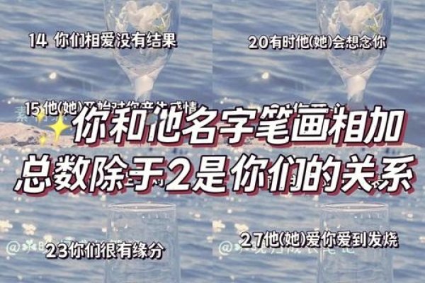 名字笔画测缘，揭秘两人关系契合度与爱情打分法-方知甜