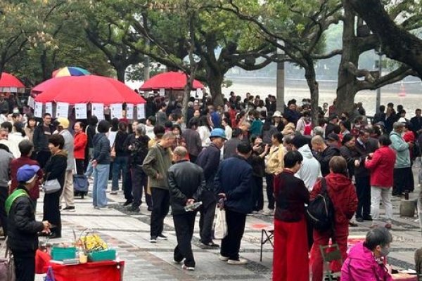 宁波江厦公园相亲角，周末热门的本地单身交友地-方知甜