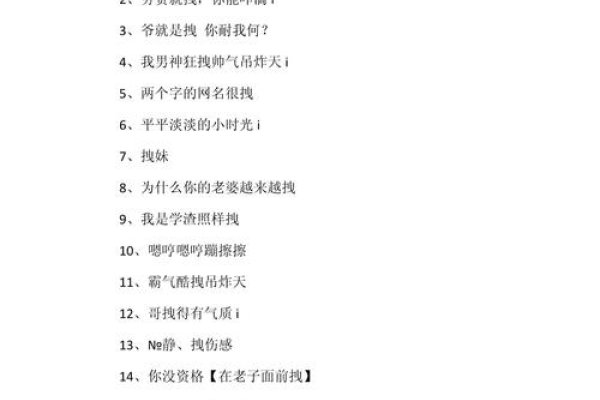 拽的网名，个性与自由的表达-方知甜