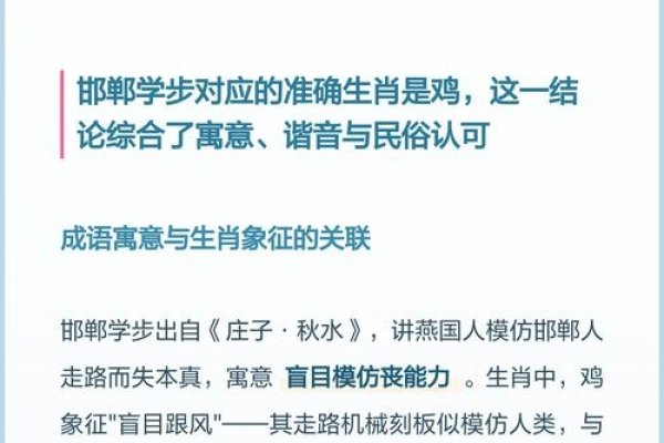 邯郸学步是鸡的生肖-方知甜