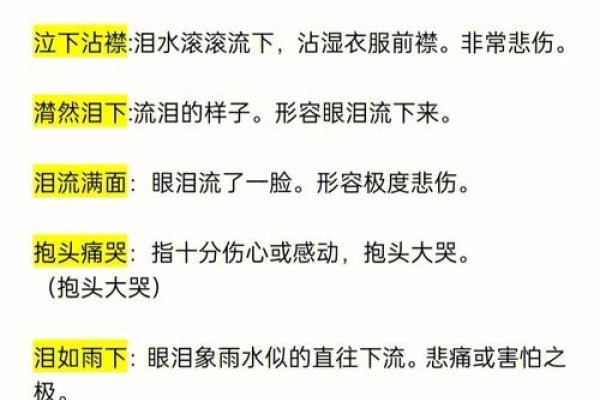 潸潸是热泪不断流下，需理解其含义。-方知甜