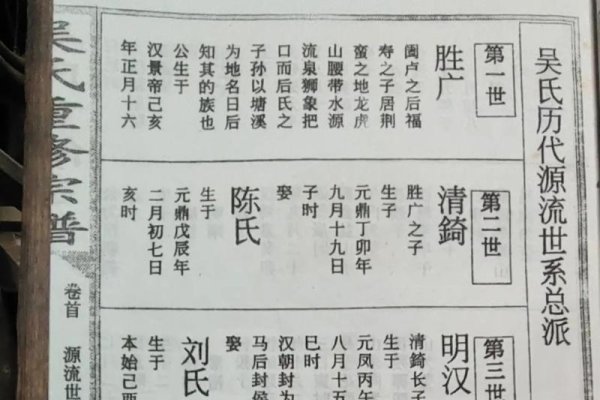 探寻吴氏家族的根与魂，一部吴氏家谱的深度解读-方知甜