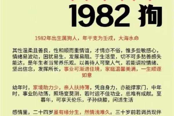 1982年属狗人，水狗之命，奠基未来-方知甜