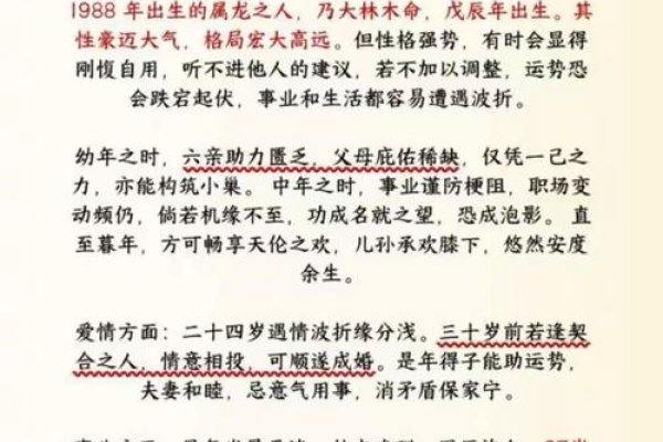 1988年龙命有韧性，需调控情绪水火-方知甜