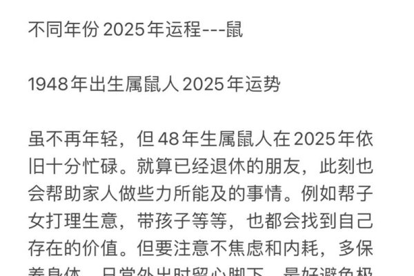 1996年出生者2025年年龄及72年属鼠女运势-方知甜
