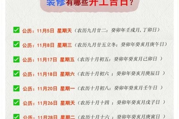2020年11月黄道吉日推荐装修日子-方知甜