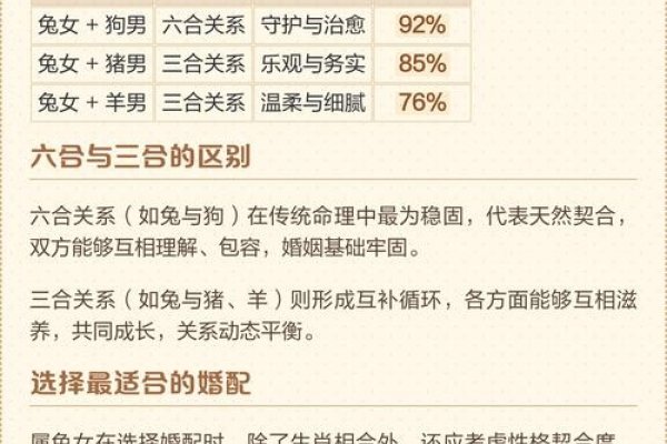 1987年属兔，最佳婚配生肖揭秘！-方知甜