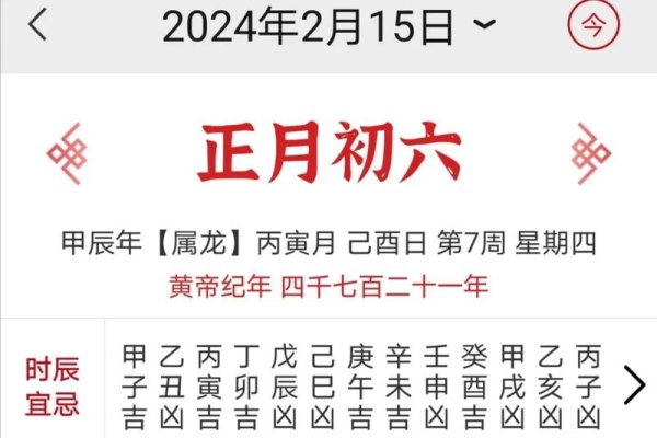 2024年正月初六黄历吉日查询指南-方知甜