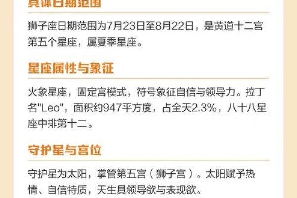 狮子座日期及特点解析-方知甜