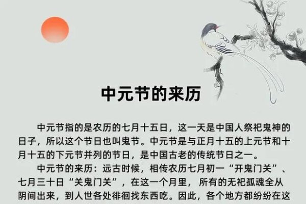 中元节的由来与文化传承-方知甜